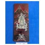 ANTIQUE CHINESE WALL PLAQUE OF A CHINA DEITIES FU