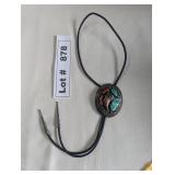 NATIVE AMERICAN SILVER BOLO TIES SIGNED EWOOD -