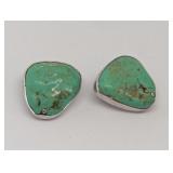 NATIVE AMERICAN SILVER AND TURQUOISE EARINGS -