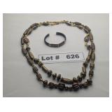 JEWELRY - BEADED NECKLACE AND STYLISH BRACELET