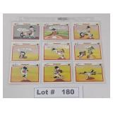 SET OF 18 #'S 307-324 LOONEY TOONS ALL STAR BASEBA