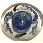 1989 etched signed & numbered art glass paper-