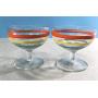 Super cool vintage striped sherbet bowls