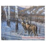 Michael Sieve Blue Wax Trail Print