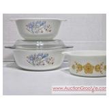 PYREX Blue Iria & Butterfly GOld