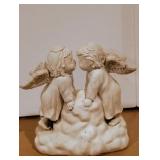 Porcelain Angel 7" Candle Holder