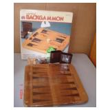 NOS Solid Wood Backgammon