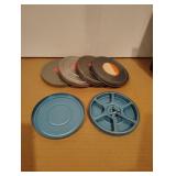 Lot of 5 5" Diamter Metal Reel Cases