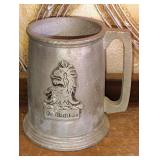 Vtg. Pewter Tankard "The Black Lion"