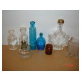 Miniture lot of Bottles,Vase,Oil Lamp