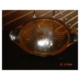 Vtg Amber Indiana Glass 9.75" Tray