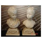 Vtg Alexander Backer Chalkware Bookends