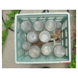 Crate with Vtg Mason Jars