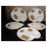 Vtg Snack Plates Lot of 5
