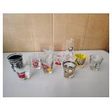 Lot of 10 Various Shot Glasses