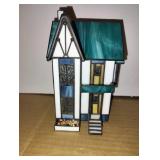 Stained Glass Decoration Houses 7 x 4 x 3-1/2