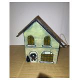 Stained Glass Decoration House 7 x 5-1/2 x 5-1/4