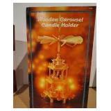 Wood Carousel Candle Holder