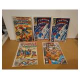 Lot of 5 Captain America Comic Books