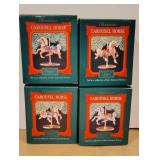 Vtg. Hallmark Christmas Carousel Horses