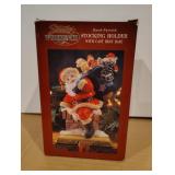 Santas Workbench Stocking Holder W/ Cast Iron Base