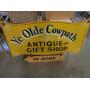 Vintage Painted Double-Sided Wood Sign