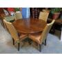 Dining Table & 4-Wicker Dining Chairs