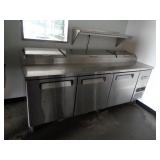 MIGALI Competitor 93" 3-Door Pizza Prep Table