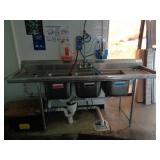 Commercial 3-Compartment SS Sink 91"L x 29"D