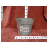 Vintage Galvanized Metal Dairy Farm Bucket/Pail