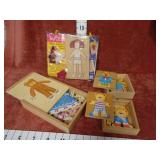 Vintage Wooden Bear Dress-Up Puzzles