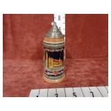Vintage German Beer Stein w/Pewter Lid