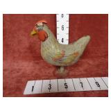 Vintage Wyandotte Tin Egg-Laying Chicken Toy