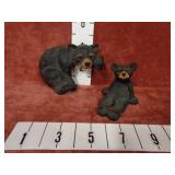 2-Vintage Creations by Carole Black Bears