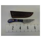 New Hunting Knife w/Leather Sheath