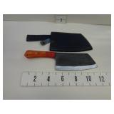 New Hand-Forged Meat Cleaver w/Leather Sheath