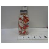 Vintage Atlas Mason Jar & Fishing Bobbers