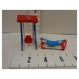 Vintage Dollhouse Baby Swing & Hammock