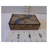 Vintage Handmade Stained Glass Trinket/Jewelry Box