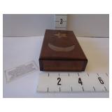 Wooden Box w/Moon & Star Brazilian Agate