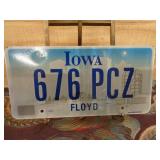 Iowa License Plate