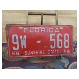 1968-69 Florida License Plate
