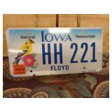 Iowa License Plate