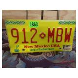 New Mexico U.S.A. License Plate