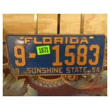 1954 Florida License Plate