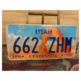 Utah License Plate