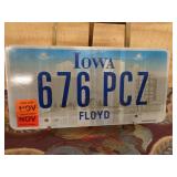 Iowa License Plate
