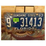 1963 Florida License Plate