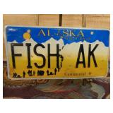 Fisk AK Souvenir License Plate