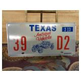 Texas Antique Vehicle License Plate
